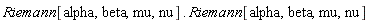 Riemann[alpha, beta, mu, nu].Riemann[alpha, beta, mu, nu]