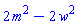 2*m^2-2*w^2
