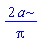 2*a/Pi