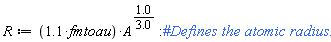 R := 1.1*fmtoau*A^(1.0/(3.0)):