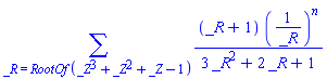sum((_R+1)*(1/_R)^n/(3*_R^2+2*_R+1), _R = RootOf(_Z^3+_Z^2+_Z-1))