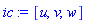 [u, v, w]