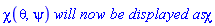 chi(theta, psi)*`will now be displayed as`*chi