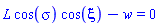 L*cos(sigma)*cos(xi)-w = 0