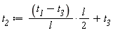 t__2 := (t__1-t__3)/l*((1/2)*l)+t__3