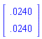 Vector[column]([[123/5120], [123/5120]])