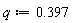 q := .397