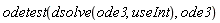 odetest(dsolve(ode3, useInt), ode3)