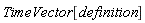 TimeVector[definition]