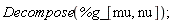 Decompose(%g_[mu, nu])