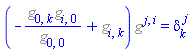 (-%g_[0, k]*%g_[i, 0]/%g_[0, 0]+%g_[i, k])*%g_[`~j`, `~i`] = Physics:-KroneckerDelta[k, `~j`]