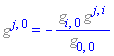 %g_[`~j`, `~0`] = -%g_[i, 0]*%g_[`~j`, `~i`]/%g_[0, 0]