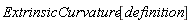 ExtrinsicCurvature[definition]