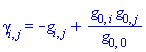 Physics:-gamma_[i, j] = -Physics:-g_[i, j]+Physics:-g_[0, i]*Physics:-g_[0, j]/Physics:-g_[0, 0]