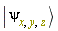 Ket(psi, x, y, z)