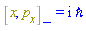 %Commutator(x, p__x) = I*`&hbar;`