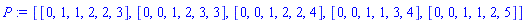 [[0, 1, 1, 2, 2, 3], [0, 0, 1, 2, 3, 3], [0, 0, 1, 2, 2, 4], [0, 0, 1, 1, 3, 4], [0, 0, 1, 1, 2, 5]]