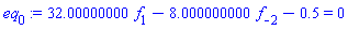 32.00000000*f[1]-8.000000000*f[-2]-.5 = 0