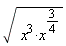 sqrt(x^3*(x^(3/4)))