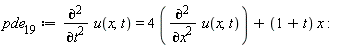 pde__19 := diff(u(x, t), t, t) = 4*(diff(u(x, t), x, x))+(1+t)*x