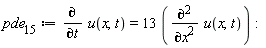 pde__15 := diff(u(x, t), t) = 13*(diff(u(x, t), x, x))