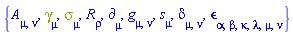 {A[mu, nu], Physics:-Dgamma[mu], Physics:-Psigma[mu], R[rho], Physics:-d_[mu], Physics:-g_[mu, nu], s[mu], Physics:-KroneckerDelta[mu, nu], Physics:-LeviCivita[alpha, beta, kappa, lambda, mu, nu]}