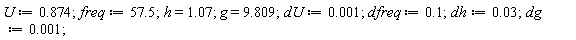 U := .874;