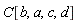 C[b, a, c, d]