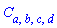 C[a, b, c, d]