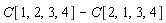 C[1, 2, 3, 4]-C[2, 1, 3, 4]