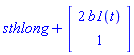 sthlong+(Vector(2, {(1) = 2*b1(t), (2) = 1}))