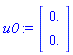 u0 := Vector(2, {(1) = 0., (2) = 0.})