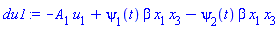 du1 := -A[1]*u[1]+psi[1](t)*beta*x[1]*x[3]-psi[2](t)*beta*x[1]*x[3]