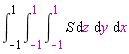 int(int(int(S, z = -1 .. 1), y = -1 .. 1), x = -1 .. 1)
