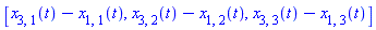[x[3, 1](t)-x[1, 1](t), x[3, 2](t)-x[1, 2](t), x[3, 3](t)-x[1, 3](t)]