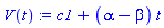 V(t) := c1+(alpha-beta)*t
