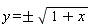 y = `&+-`(sqrt(1+x))