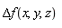 Delta*f(x, y, z)