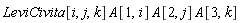 LeviCivita[i, j, k]*A[1, i]*A[2, j]*A[3, k]