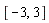 [-3, 3]
