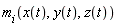 m[i](x(t), y(t), z(t))