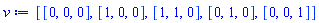 [[0, 0, 0], [1, 0, 0], [1, 1, 0], [0, 1, 0], [0, 0, 1]]