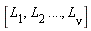 [L__1, L__2 .. (), `L__&nu;`]