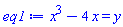 x^3-4*x = y