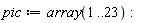 pic := array(1 .. 23):