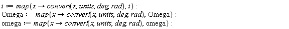 i := map(proc (x) options operator, arrow; convert(x, units, deg, rad) end proc, i):