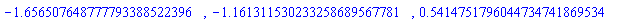 -1.656507648777793388522396, -1.161311530233258689567781, .5414751796044734741869534