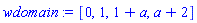 wdomain := [0, 1, 1+a, a+2]