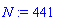 N := 441