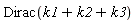 Dirac(k1+k2+k3)